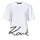 tekstylia Damskie T-shirty z krótkim rękawem Karl Lagerfeld karl signature hem t-shirt Biały