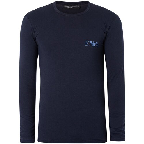 tekstylia Męskie T-shirty z długim rękawem Emporio Armani 111023 3F715 Niebieski