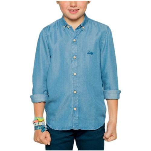 tekstylia Chłopiec Koszule z długim rękawem Scotta  Niebieski