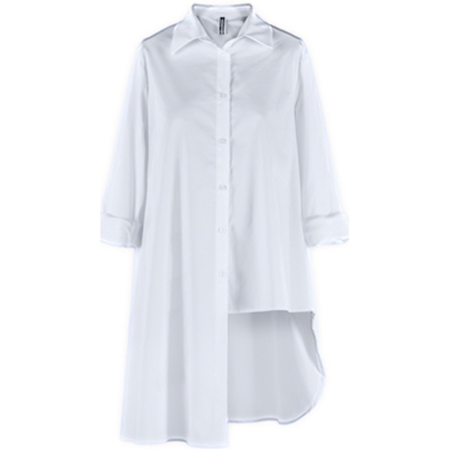 tekstylia Damskie Topy / Bluzki Wendy Trendy Shirt 220511 - White Biały