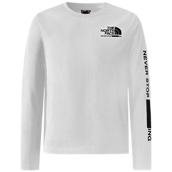 tekstylia Chłopiec Swetry The North Face TEEN GRAPHIC L/S TEE 2 Biały