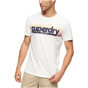 tekstylia Męskie T-shirty z krótkim rękawem Superdry  Biały