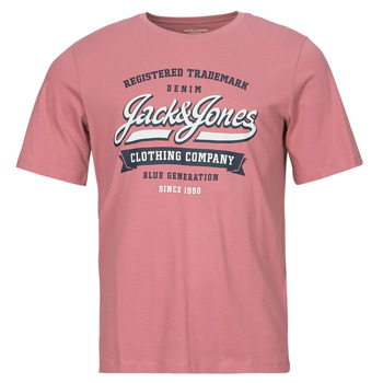 tekstylia Męskie T-shirty z krótkim rękawem Jack & Jones JJELOGO TEE SS O-NECK 2 COL SS24 SN Różowy