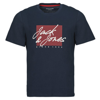 tekstylia Męskie T-shirty z krótkim rękawem Jack & Jones JJZURI TEE SS CREW NECK Marine