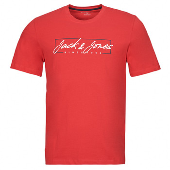 tekstylia Męskie T-shirty z krótkim rękawem Jack & Jones JJZURI TEE SS CREW NECK Czerwony