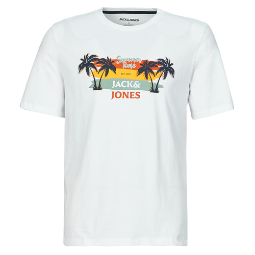 tekstylia Męskie T-shirty z krótkim rękawem Jack & Jones JJSUMMER VIBE TEE SS CREW NECK Biały