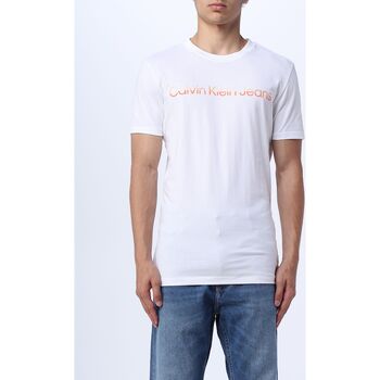 tekstylia Męskie T-shirty i Koszulki polo Calvin Klein Jeans J30J322511 YAF Biały