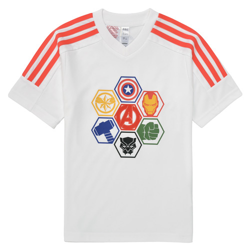 tekstylia Chłopiec T-shirty z krótkim rękawem Adidas Sportswear LK MARVEL AVENGERS T Biały / Czerwony