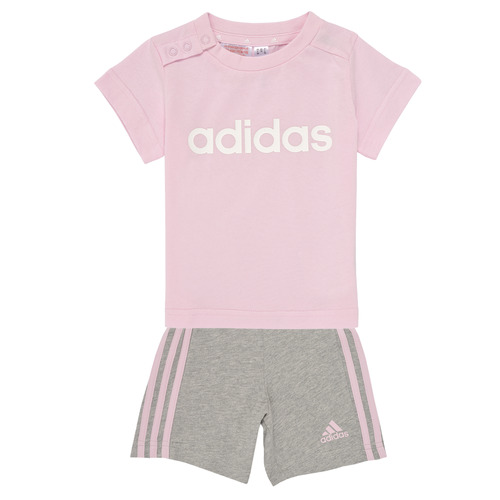 tekstylia Dziewczynka Zestawy dresowe Adidas Sportswear I LIN CO T SET Różowy / Szary