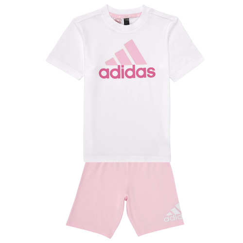 tekstylia Dziewczynka Zestawy dresowe Adidas Sportswear LK BL CO T SET Różowy / Biały