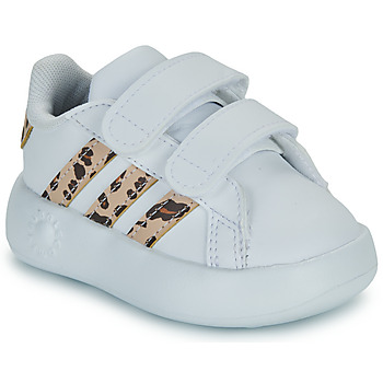 Buty Dziewczynka Trampki niskie Adidas Sportswear GRAND COURT 2.0 CF I Biały / Leaopard