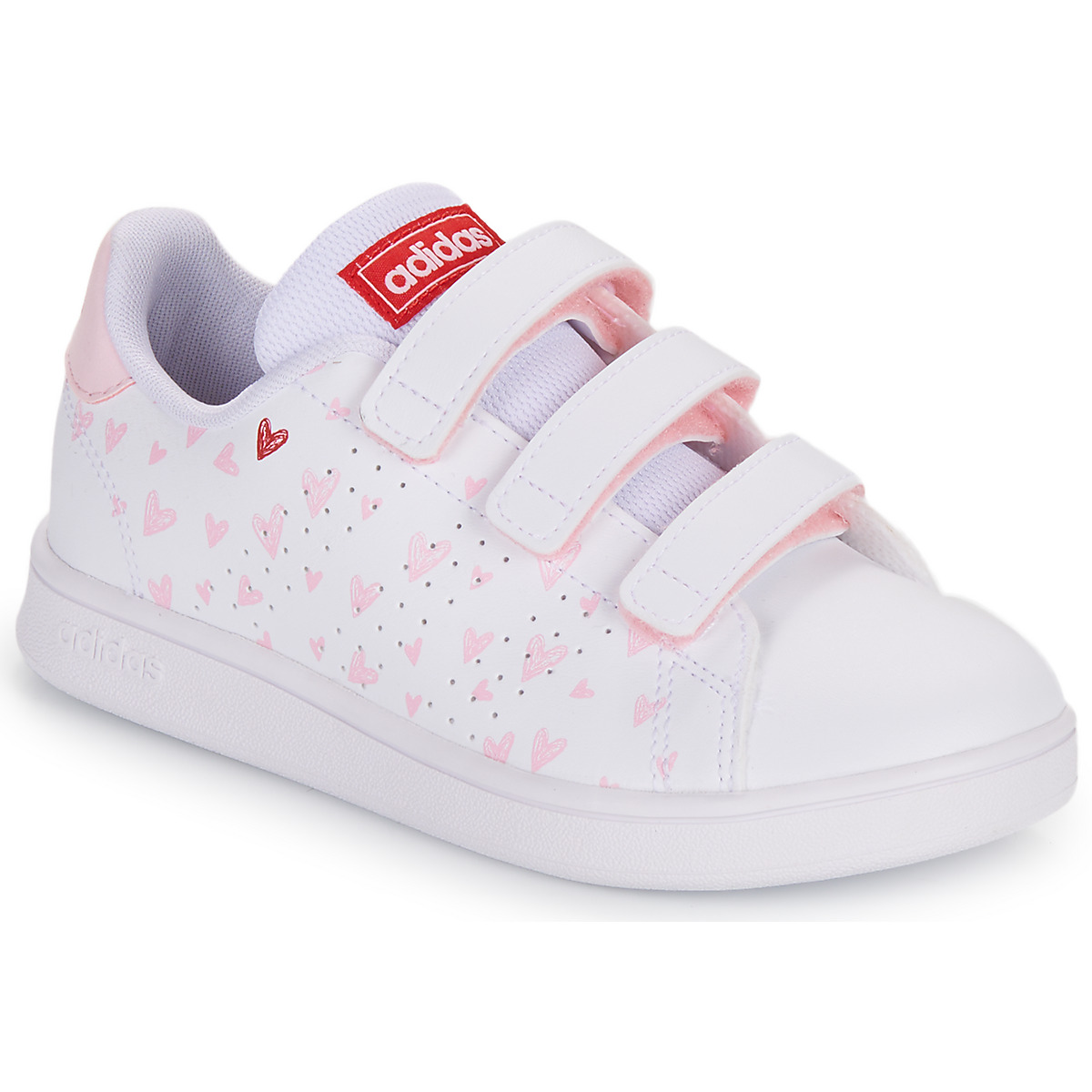 Buty Dziewczynka Trampki niskie Adidas Sportswear ADVANTAGE CF C Biały / Różowy