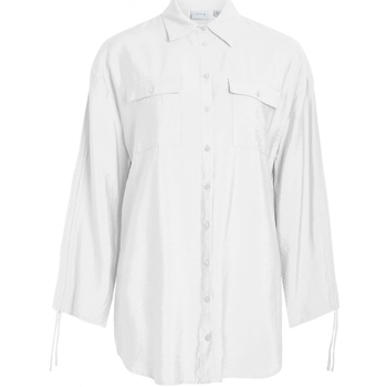 Vila Klaria Oversize Shirt L/S - Cloud Dancer Biały
