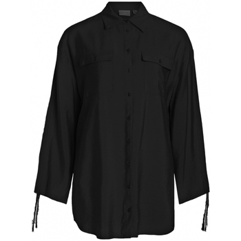 tekstylia Damskie Topy / Bluzki Vila Klaria Oversize Shirt L/S - Black Czarny