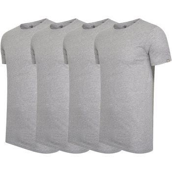 tekstylia Męskie T-shirty z krótkim rękawem Cappuccino Italia 4-Pack T-shirts Szary