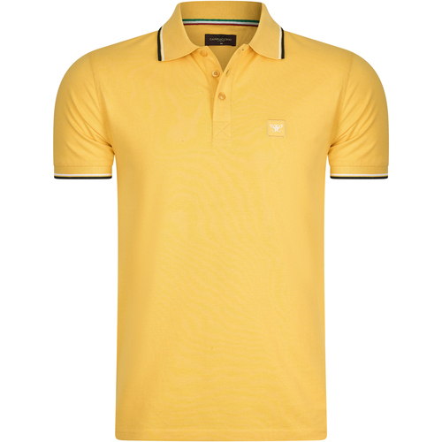 tekstylia Męskie Koszulki polo z krótkim rękawem Cappuccino Italia Polo Applique Pique Żółty