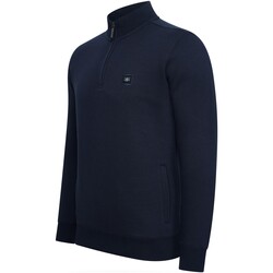 tekstylia Męskie Bluzy Cappuccino Italia Zip Sweater Navy Niebieski