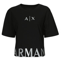 tekstylia Damskie T-shirty z krótkim rękawem Armani Exchange 3DYTAG Czarny / Srebrny