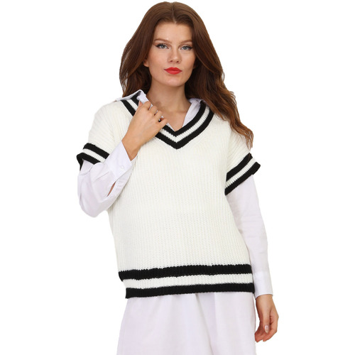 tekstylia Damskie Swetry La Modeuse 68853_P160670 Biały