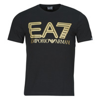 tekstylia Męskie T-shirty z krótkim rękawem Emporio Armani EA7 TSHIRT 3DPT37 Czarny