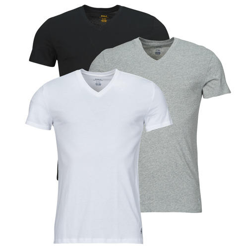 tekstylia Męskie T-shirty z krótkim rękawem Polo Ralph Lauren S / S V-NECK-3 PACK-V-NECK UNDERSHIRT Czarny / Szary / Biały