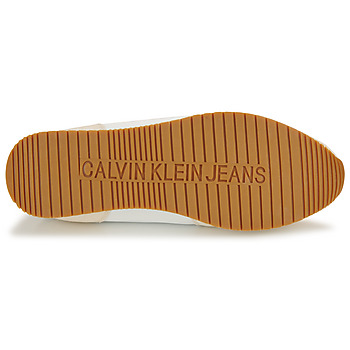 Calvin Klein Jeans RUNNER SOCK LACEUP NY-LTH Ecru / Niebieski