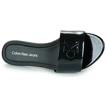 Calvin Klein Jeans FLAT SANDAL SLIDE MG MET Czarny