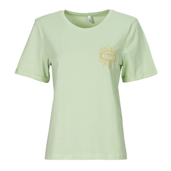 tekstylia Damskie T-shirty z krótkim rękawem Only ONLLEAH Zielony
