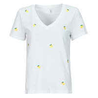 tekstylia Damskie T-shirty z krótkim rękawem Only ONLKETTY Biały