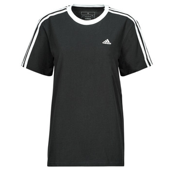 tekstylia Damskie T-shirty z krótkim rękawem Adidas Sportswear W 3S BF T Czarny / Biały