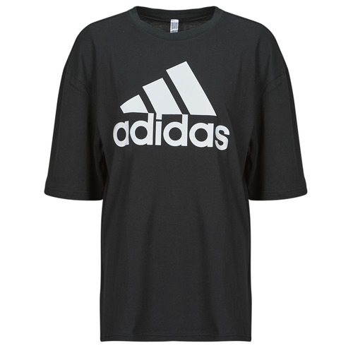 tekstylia Damskie T-shirty z krótkim rękawem Adidas Sportswear W BL BF TEE Czarny / Biały