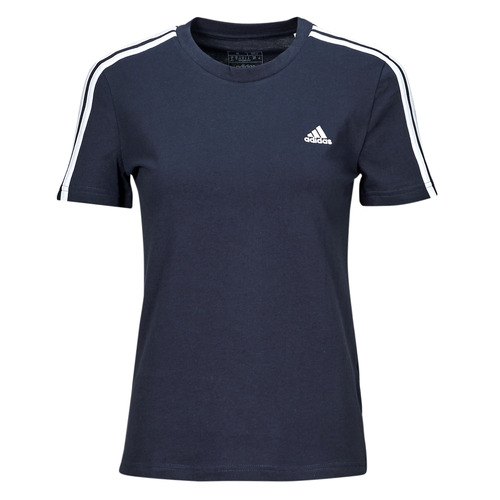 tekstylia Damskie T-shirty z krótkim rękawem Adidas Sportswear W 3S T Marine / Biały