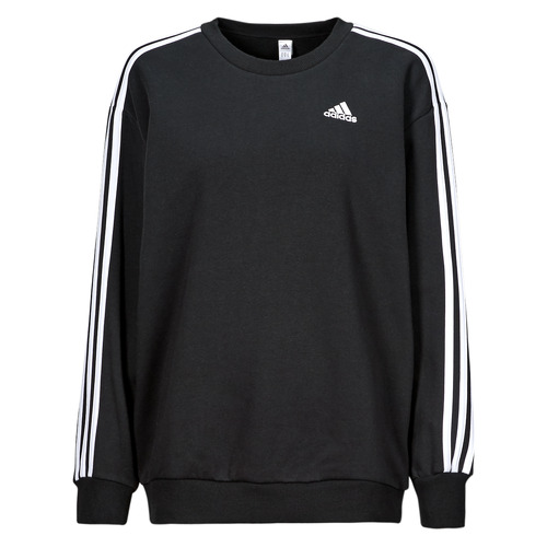 tekstylia Damskie Bluzy Adidas Sportswear W 3S FL OS SWT Czarny / Biały