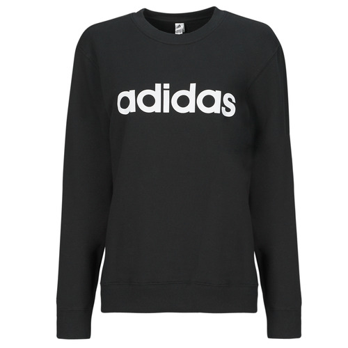 tekstylia Damskie Bluzy Adidas Sportswear W LIN FT SWT Czarny / Biały