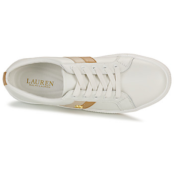 Lauren Ralph Lauren JANSON II-SNEAKERS-LOW TOP LACE Biały / Camel / Beżowy