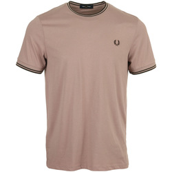 tekstylia Męskie T-shirty z krótkim rękawem Fred Perry Twin Tipped T Shirt Różowy