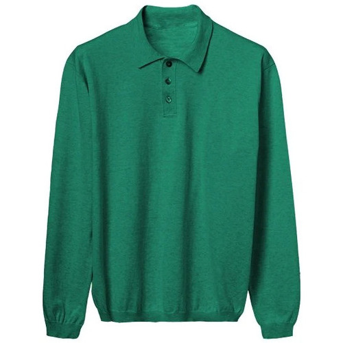 tekstylia Męskie Koszulki polo z długim rękawem Lanaioli  Zielony