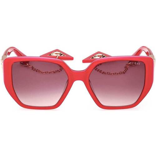 Zegarki & Biżuteria  Damskie okulary przeciwsłoneczne Guess Occhiali da Sole  GU7892/S 72T con Charms Różowy