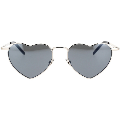 Zegarki & Biżuteria  okulary przeciwsłoneczne Yves Saint Laurent Occhiali da Sole a Cuore Saint Laurent SL 301 LouLou 014 Srebrny