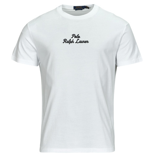 tekstylia Męskie T-shirty z krótkim rękawem Polo Ralph Lauren T-SHIRT AJUSTE EN COTON POLO RALPH LAUREN CENTER Biały