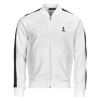 tekstylia Męskie Bluzy dresowe Polo Ralph Lauren BOMBER AVEC BANDES Biały / Czarny / Biały / Multi