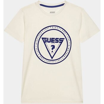 tekstylia Dziecko T-shirty i Koszulki polo Guess L3BI33 J1314 Biały