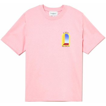 tekstylia Męskie T-shirty z krótkim rękawem Casablanca MS23-JTS-001-19 Różowy