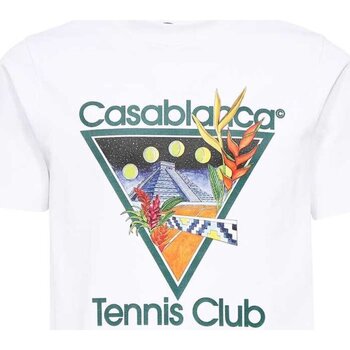 tekstylia Męskie T-shirty z krótkim rękawem Casablanca MS23-JTS-001-01 Biały