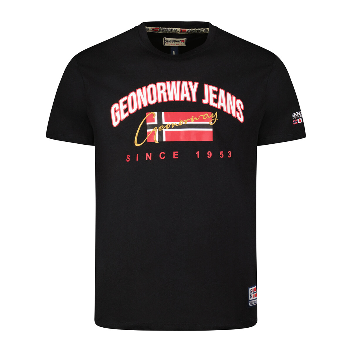 tekstylia Męskie T-shirty z krótkim rękawem Geo Norway SX1052HGNO-BLACK Czarny