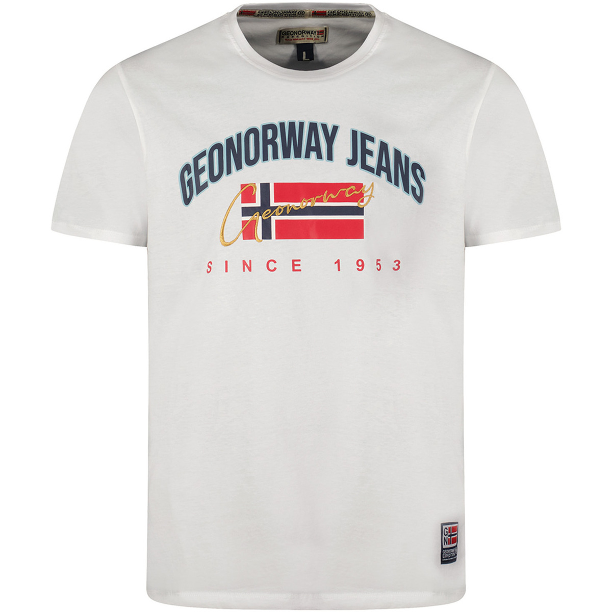 tekstylia Męskie T-shirty z krótkim rękawem Geo Norway SX1052HGNO-WHITE Biały