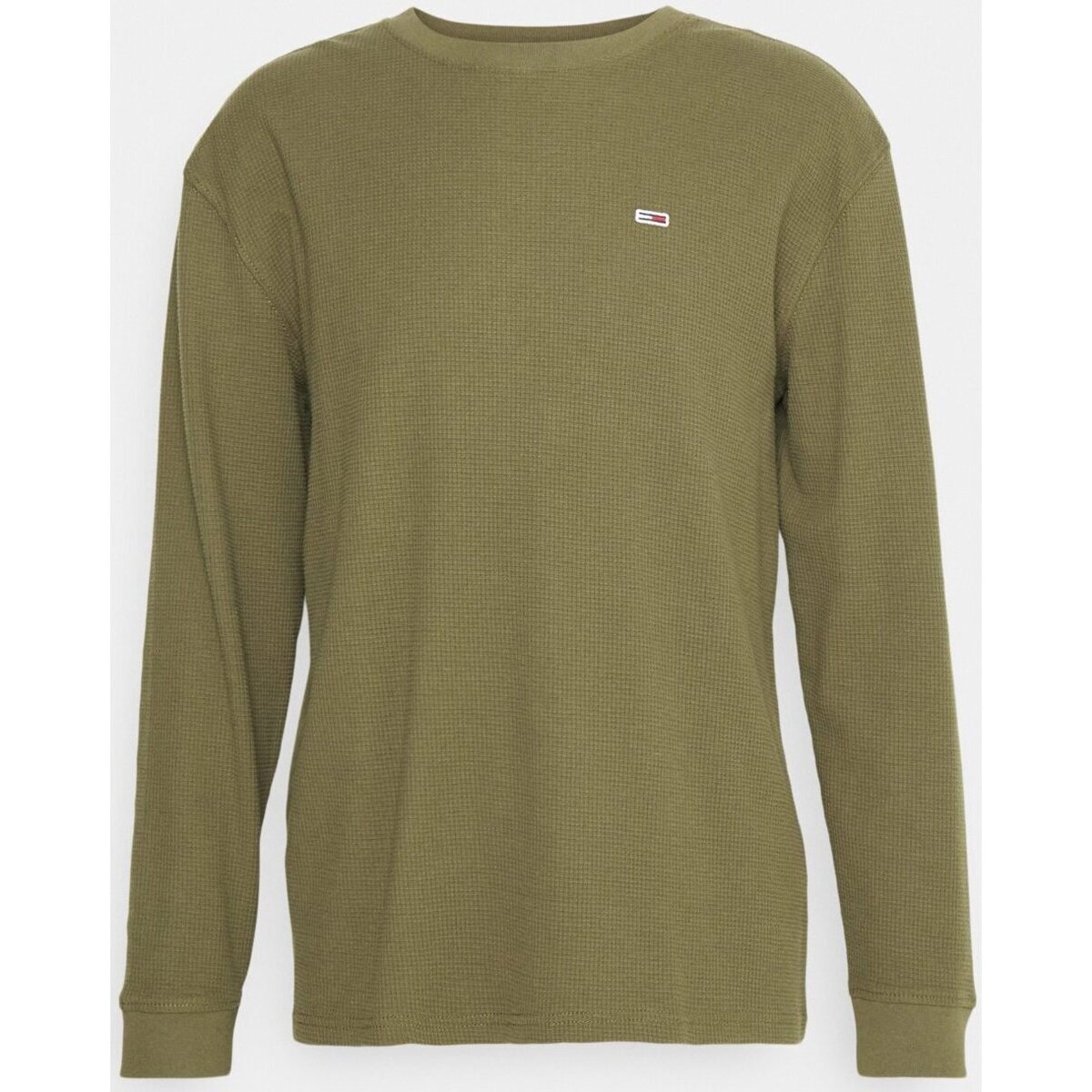 tekstylia Męskie T-shirty z długim rękawem Tommy Jeans DM0DM15041 Zielony