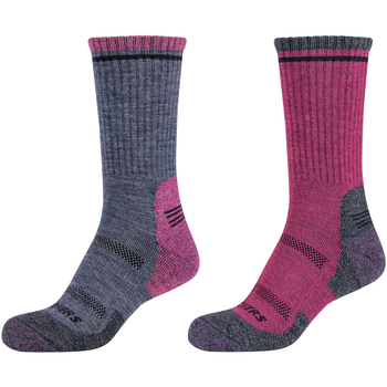 Bielizna Damskie Skarpetki sportowe  Skechers 2PPK Women Trail Wool Socks Różowy