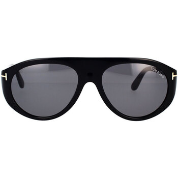 Zegarki & Biżuteria  okulary przeciwsłoneczne Tom Ford Occhiali da Sole  Rex FT1001/S 01A Czarny