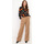tekstylia Damskie Spodnie La Modeuse 68550_P159841 Brązowy